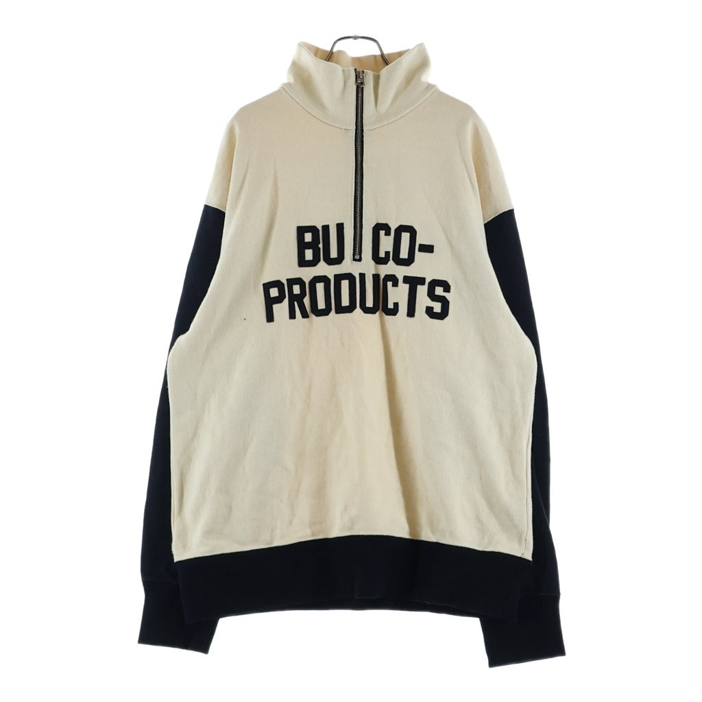 BUCO(ブコ) 23AW HALF-ZIP MOTORCYCLE JERSEY モーターサイクル ジャージー フロントロゴ ハーフジップスウェット トレーナー BC23104