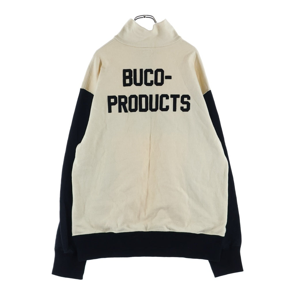 BUCO(ブコ) 23AW HALF-ZIP MOTORCYCLE JERSEY モーターサイクル ジャージー フロントロゴ ハーフジップスウェット トレーナー BC23104
