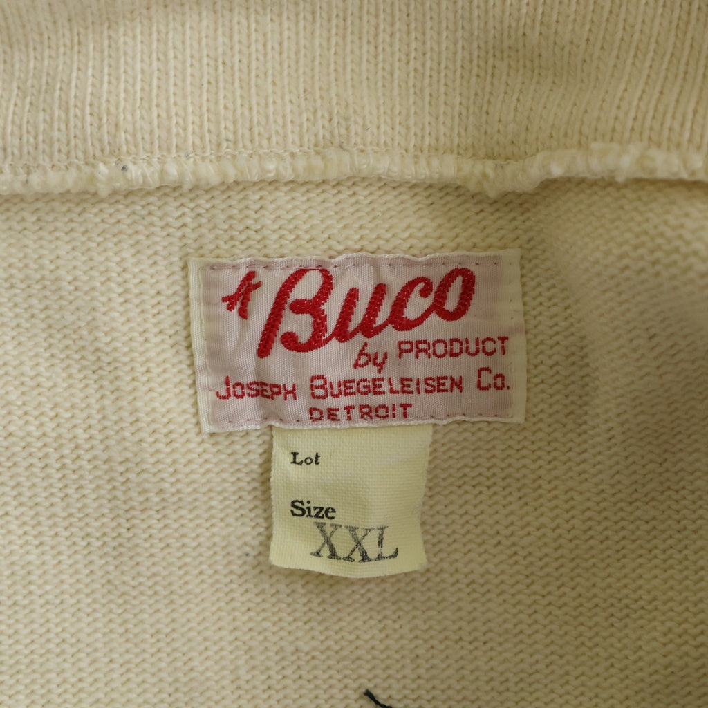 BUCO(ブコ) 23AW HALF-ZIP MOTORCYCLE JERSEY モーターサイクル ジャージー フロントロゴ ハーフジップスウェット トレーナー BC23104