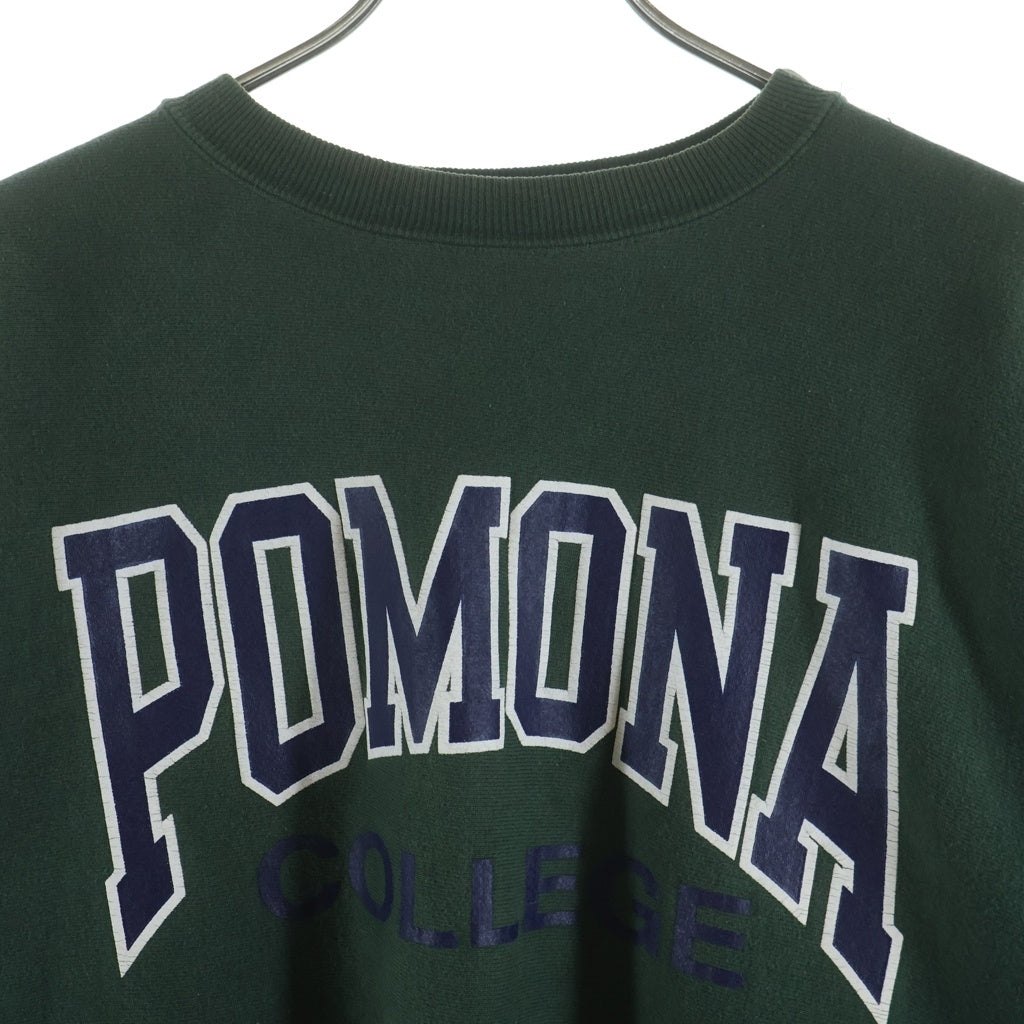 CHAMPION(チャンピオン) 90S VINTAGE REVERSE WEVE ヴィンテージ リバースウィーブ カレッジロゴプリント クルーネックスウェットトレーナー グリーン