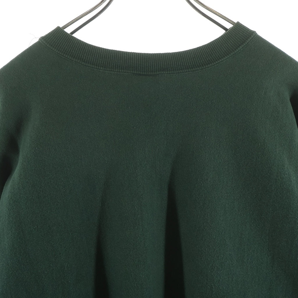 CHAMPION(チャンピオン) 90S VINTAGE REVERSE WEVE ヴィンテージ リバースウィーブ カレッジロゴプリント クルーネックスウェットトレーナー グリーン