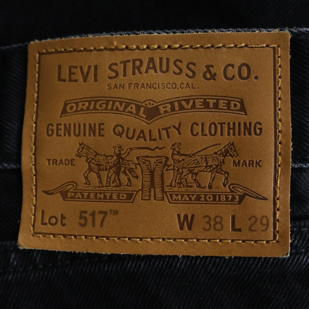 Levi's(リーバイス) 517 EDIFICE別注 エディフィス ジップフライ ブーツカット デニムパンツ ブラック 003T3-0000