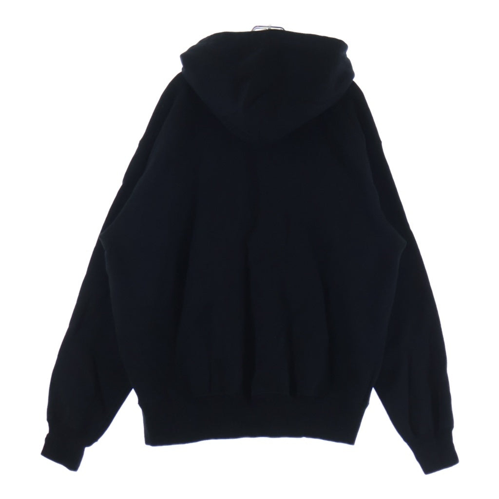 Whitesville(ホワイツビル) HEAVY SWEAT HOODED PARKA ヘビーフェイト リブ スウェット プルオーバーパーカー ブラック