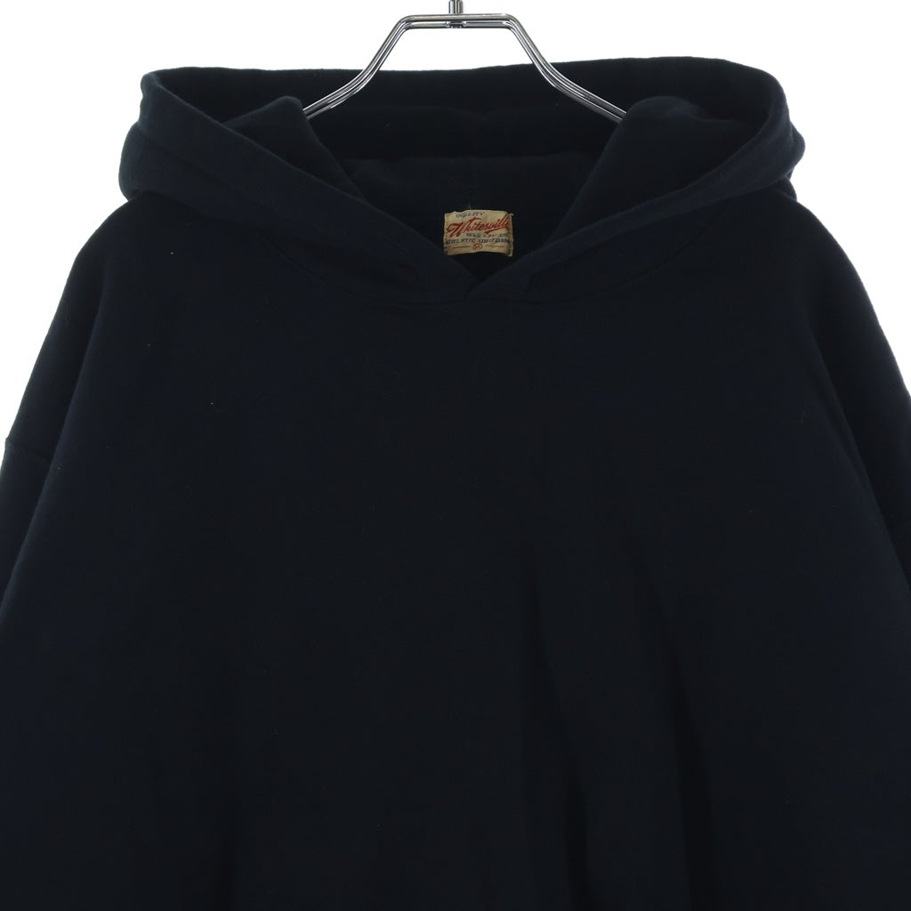 Whitesville(ホワイツビル) HEAVY SWEAT HOODED PARKA ヘビーフェイト リブ スウェット プルオーバーパーカー ブラック