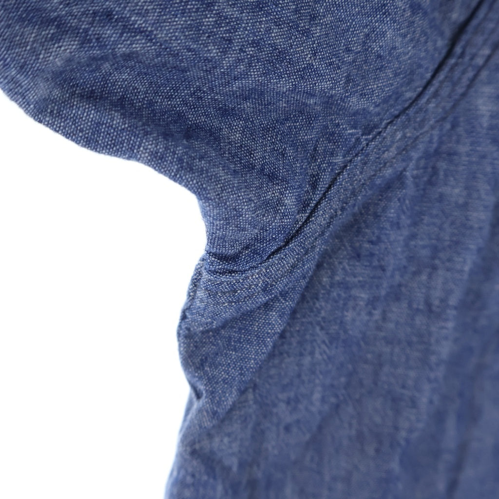 RRL(ダブルアールエル) コットン シャンブレー ワークシャツ 長袖シャツ ブルー