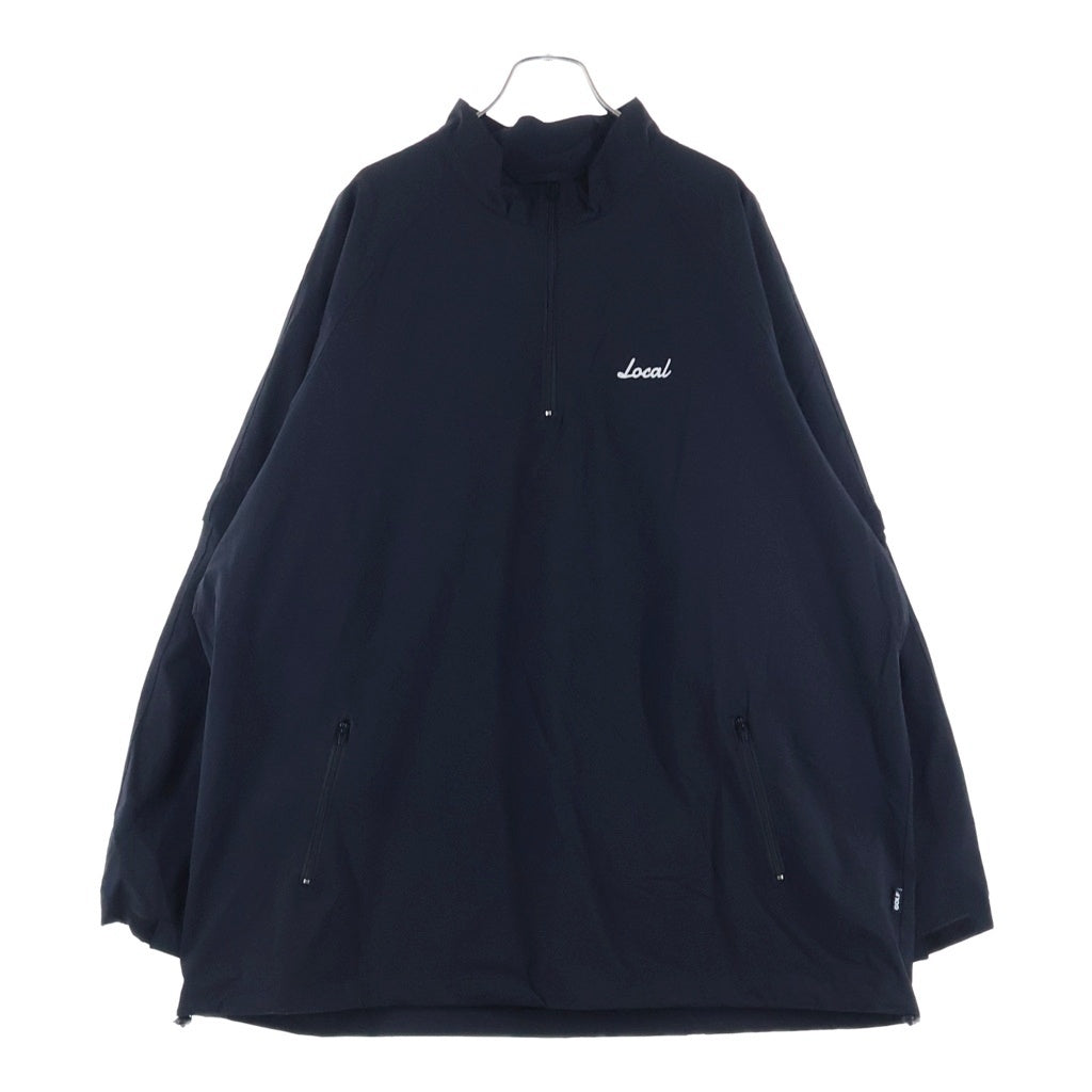 NO BRAND(ノーブランド) Local Golf ローカルゴルフ Convertible Stretch Nylon JKT ロゴ刺繍 コンバーチブル ストレッチ ナイロン ハーフジップ プルオーバージャケット LG-054JK-24