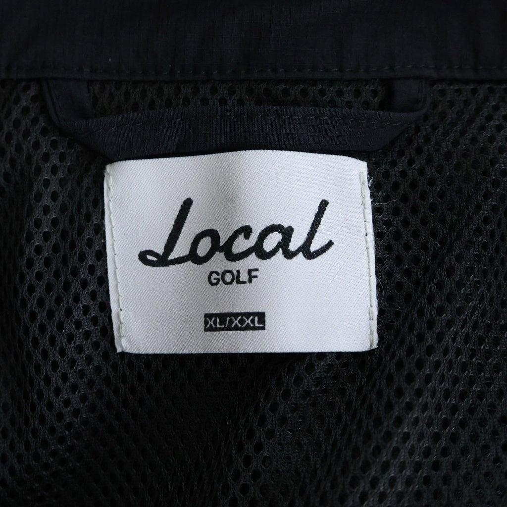 NO BRAND(ノーブランド) Local Golf ローカルゴルフ Convertible Stretch Nylon JKT ロゴ刺繍 コンバーチブル ストレッチ ナイロン ハーフジップ プルオーバージャケット LG-054JK-24