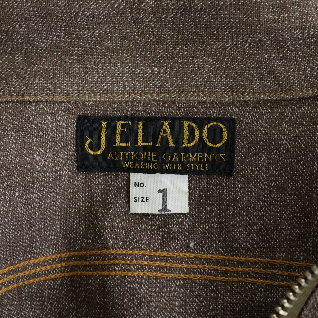 JELADO(ジェラード) Ciggy Shirt シャンブレー ハーフジップ シギー プルオーバーシャツ ブラウン