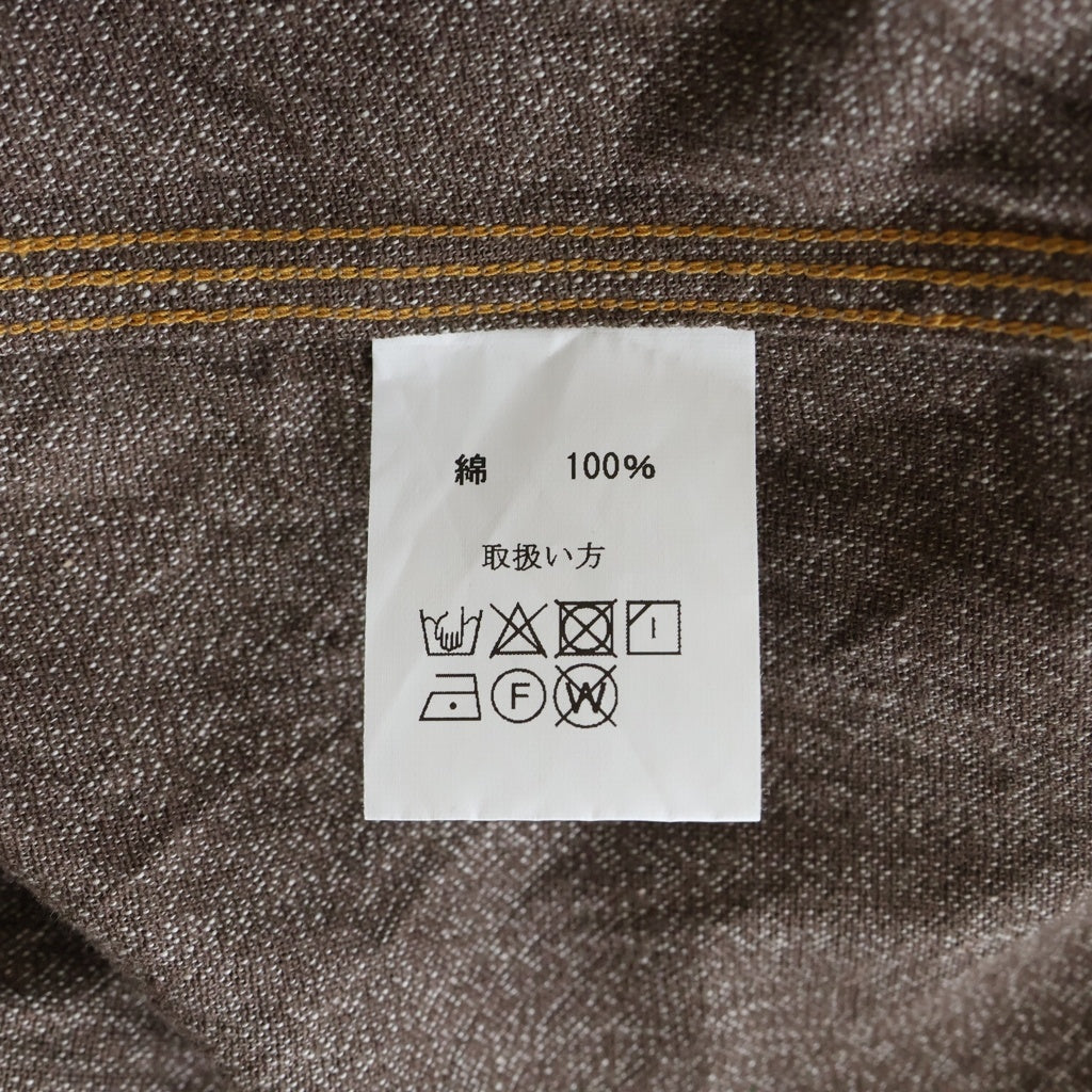 JELADO(ジェラード) Ciggy Shirt シャンブレー ハーフジップ シギー プルオーバーシャツ ブラウン
