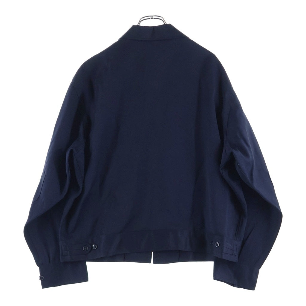 NO BRAND(ノーブランド) MR.2PLY Work Jacket レーヨン混 ギャバジン ワークジャケット ネイビー
