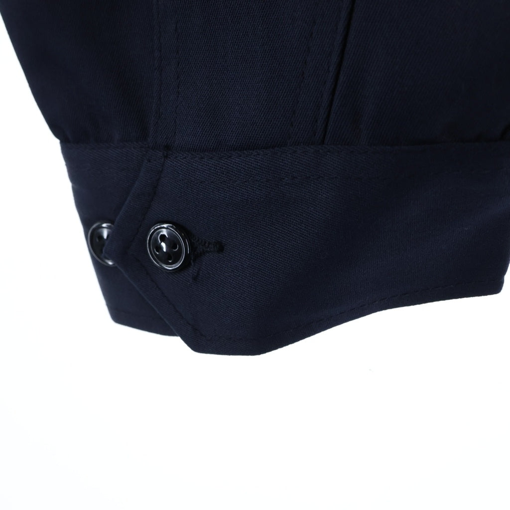 NO BRAND(ノーブランド) MR.2PLY Work Jacket レーヨン混 ギャバジン ワークジャケット ネイビー