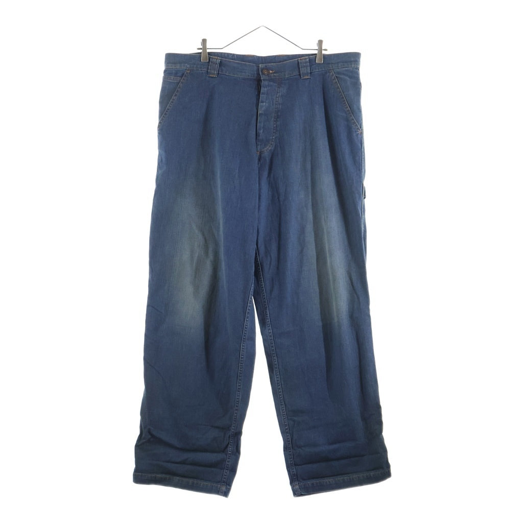 MM6 Maison Margiela(エムエムシックスメゾンマルジェラ) 24SS ボタンフライ ウォッシュド コットン ペインターデニム パンツ インディゴ S50LA0220S30876