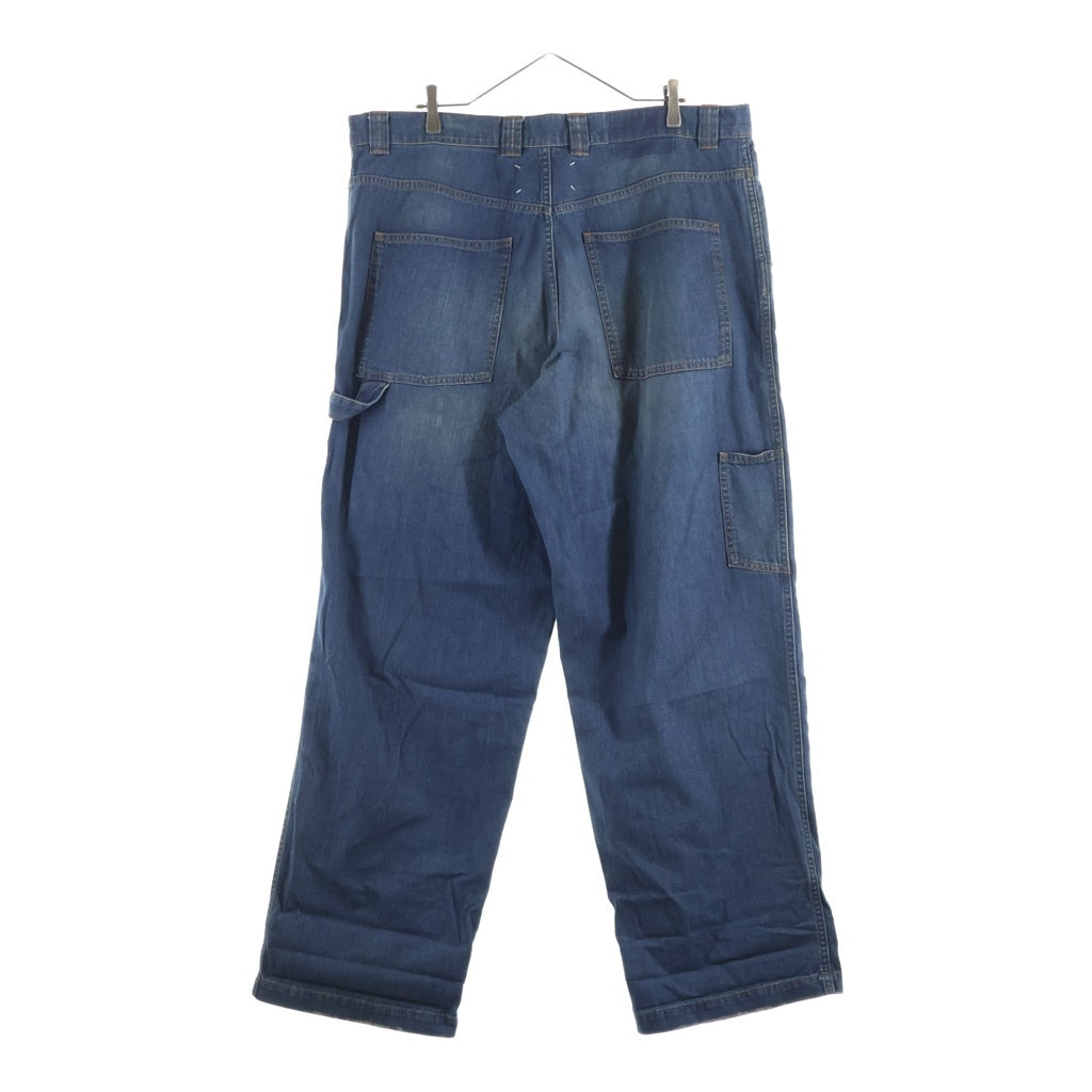 MM6 Maison Margiela(エムエムシックスメゾンマルジェラ) 24SS ボタンフライ ウォッシュド コットン ペインターデニム パンツ インディゴ S50LA0220S30876