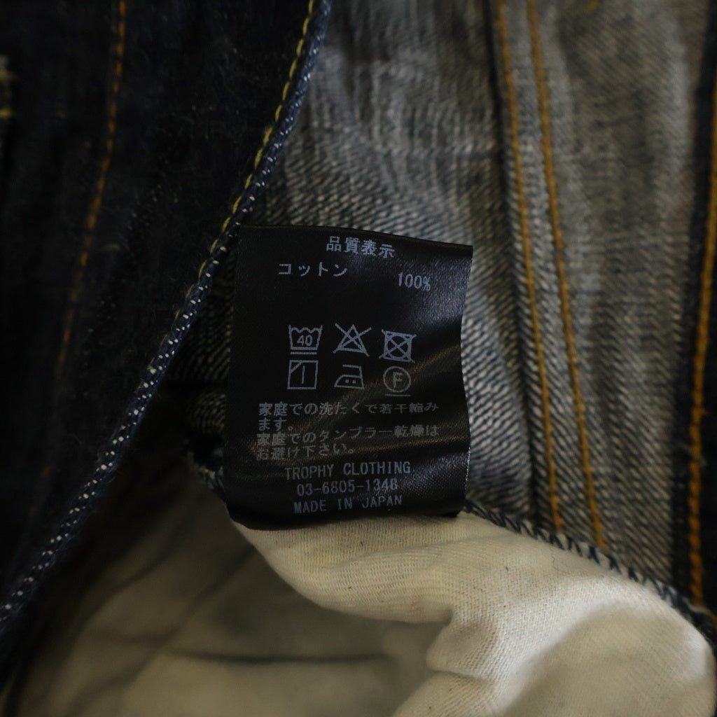 TROPHY CLOTHING(トロフィークロージング) W Knee Standard Dirt Denim 1606 ダブルニー スタンダード ダートデニム ワークパンツ インディゴ