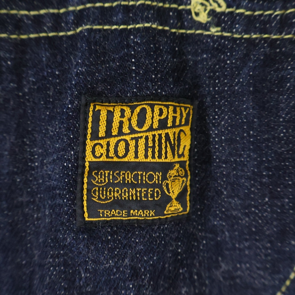 TROPHY CLOTHING(トロフィークロージング) W Knee Carpenter Overall Dirt Denim ダブルニー カーペンター オーバーオール ダートデニム インディゴ