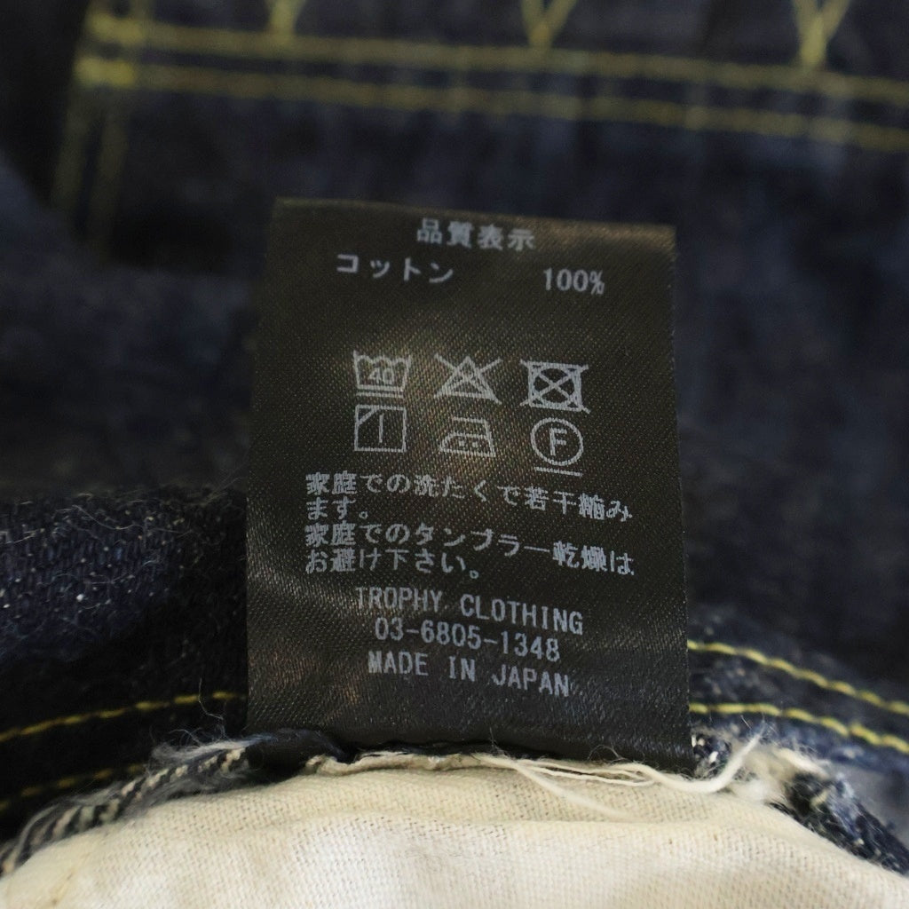 TROPHY CLOTHING(トロフィークロージング) W Knee Carpenter Overall Dirt Denim ダブルニー カーペンター オーバーオール ダートデニム インディゴ