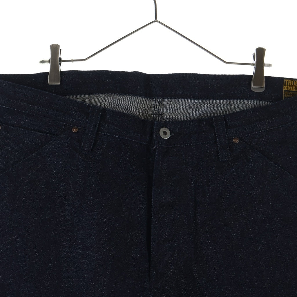 TROPHY CLOTHING(トロフィークロージング) 1605 Standard Dirt Denim スタンダード ダート ボタンフライ ストレートデニムパンツ インディゴ
