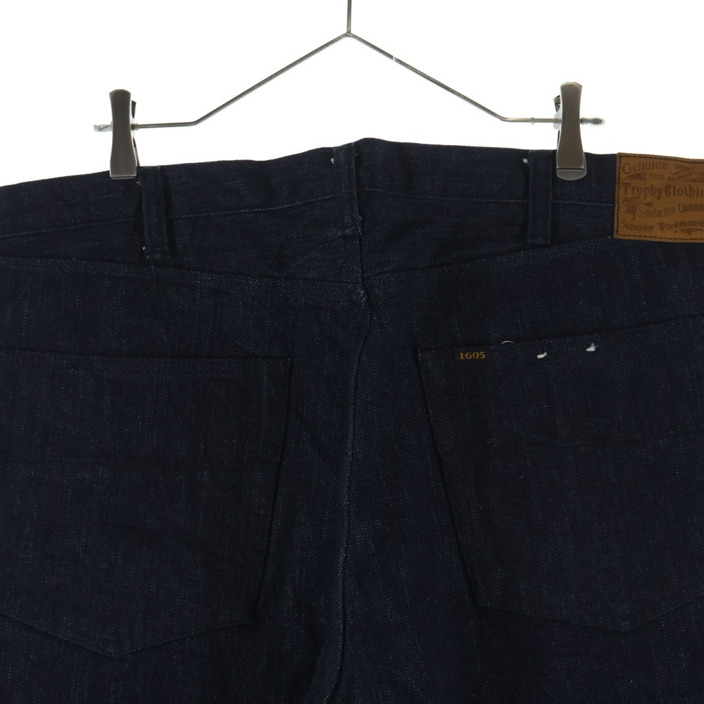 TROPHY CLOTHING(トロフィークロージング) 1605 Standard Dirt Denim スタンダード ダート ボタンフライ ストレートデニムパンツ インディゴ