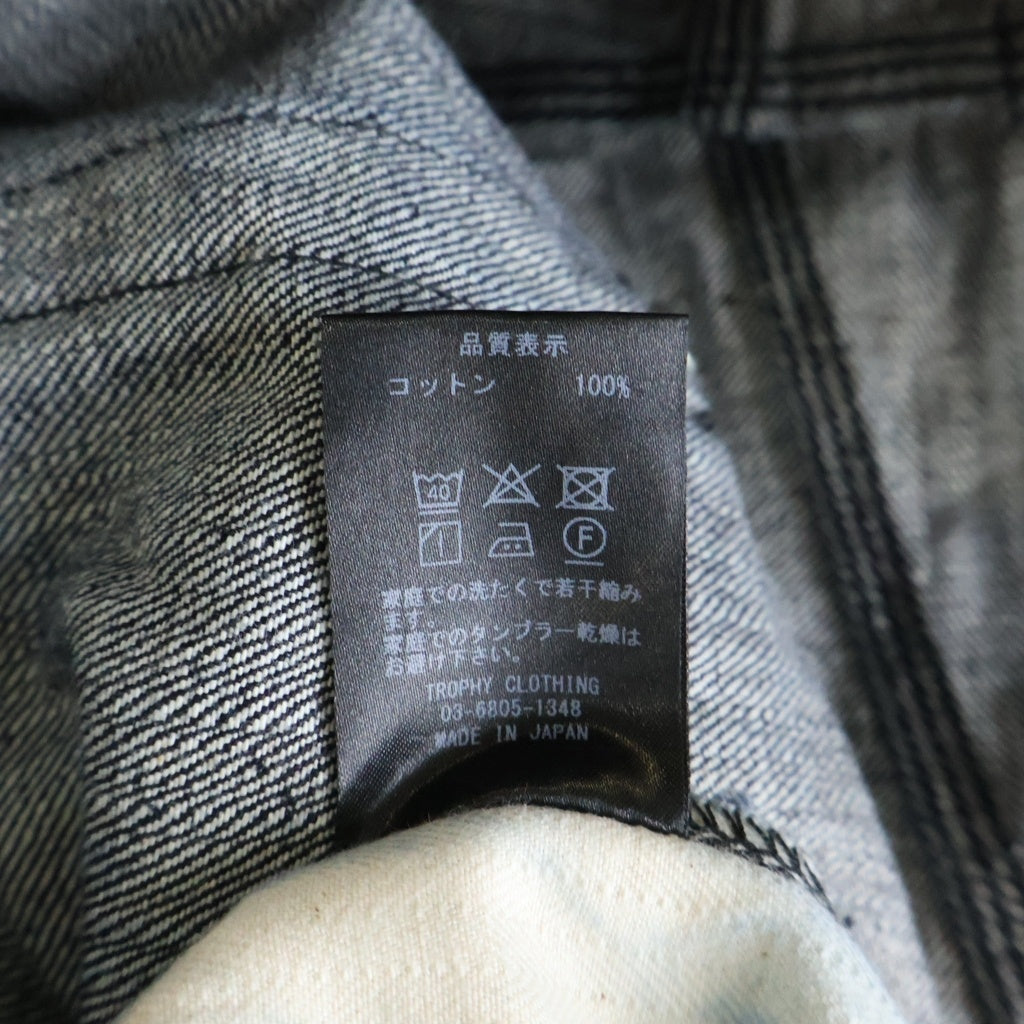 TROPHY CLOTHING(トロフィークロージング) 1605 Standard Dirt Denim スタンダード ダート ボタンフライ ストレートデニムパンツ インディゴ