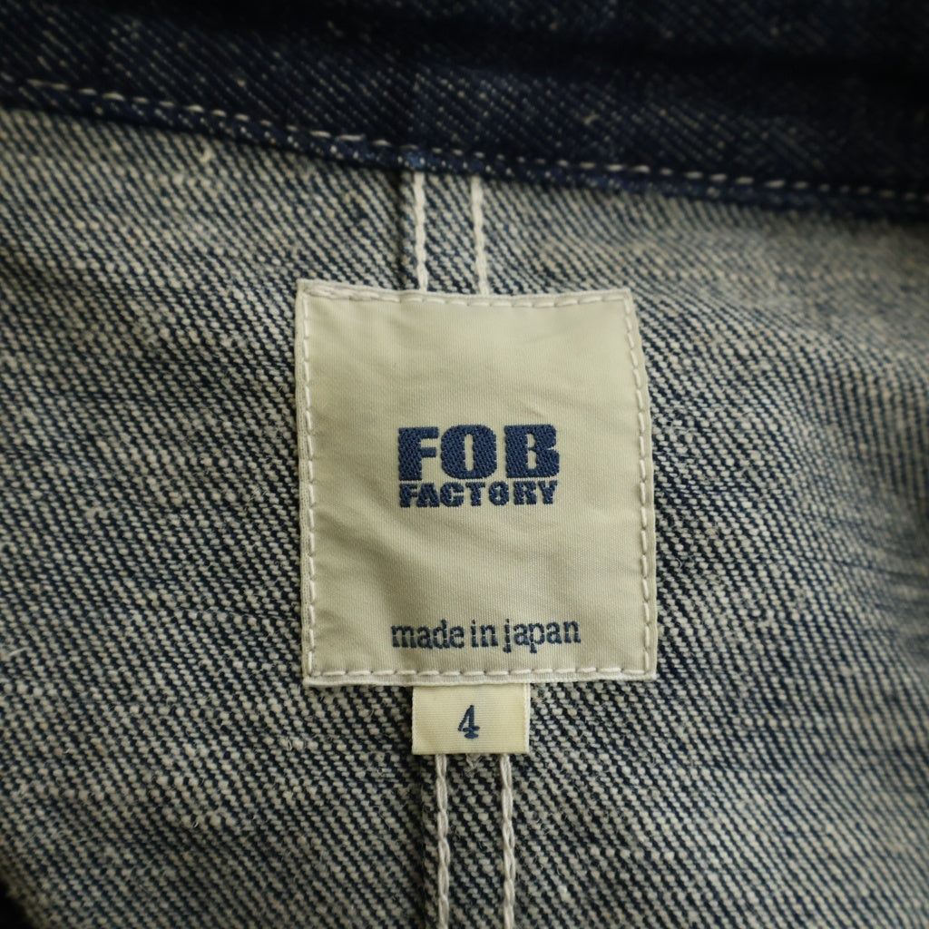FOB FACTORY(エフオービー ファクトリー) F2410 カバーオール デニムジャケット インディゴ