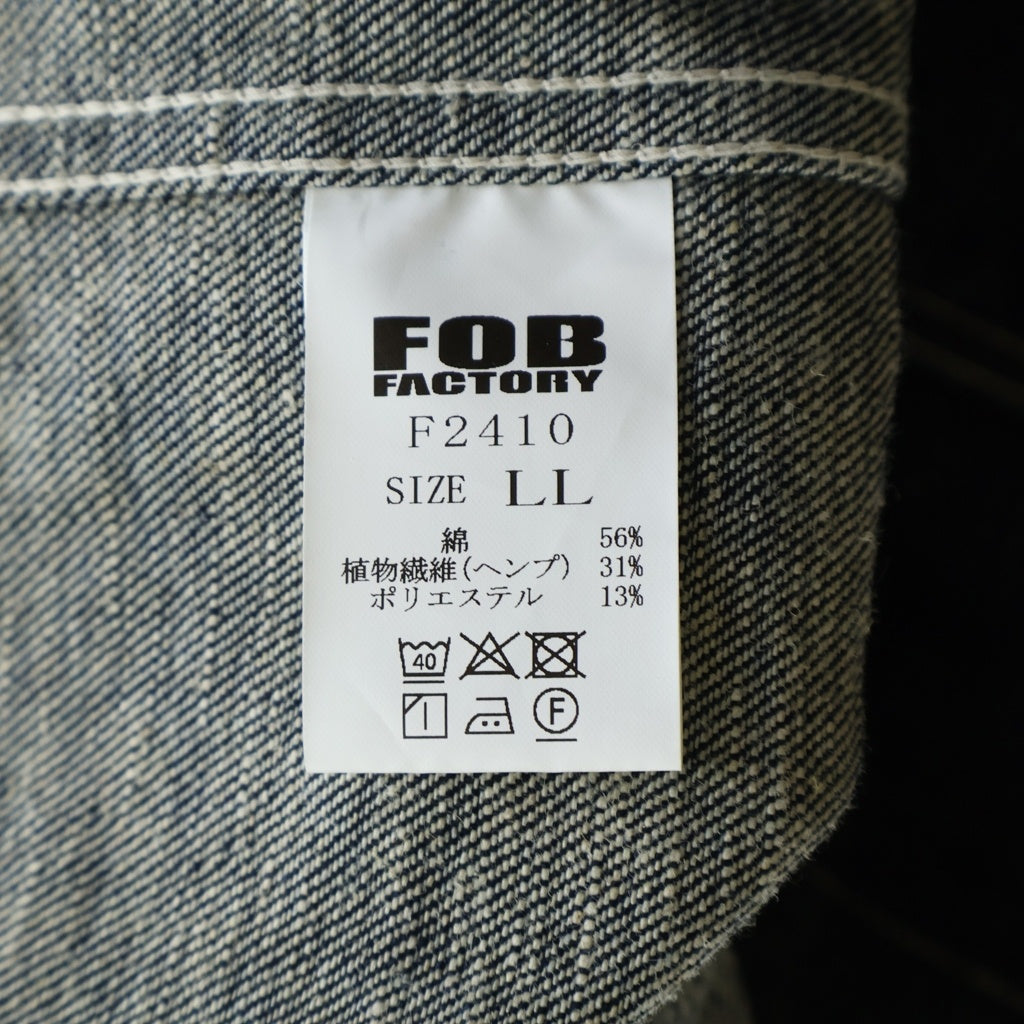 FOB FACTORY(エフオービー ファクトリー) F2410 カバーオール デニムジャケット インディゴ