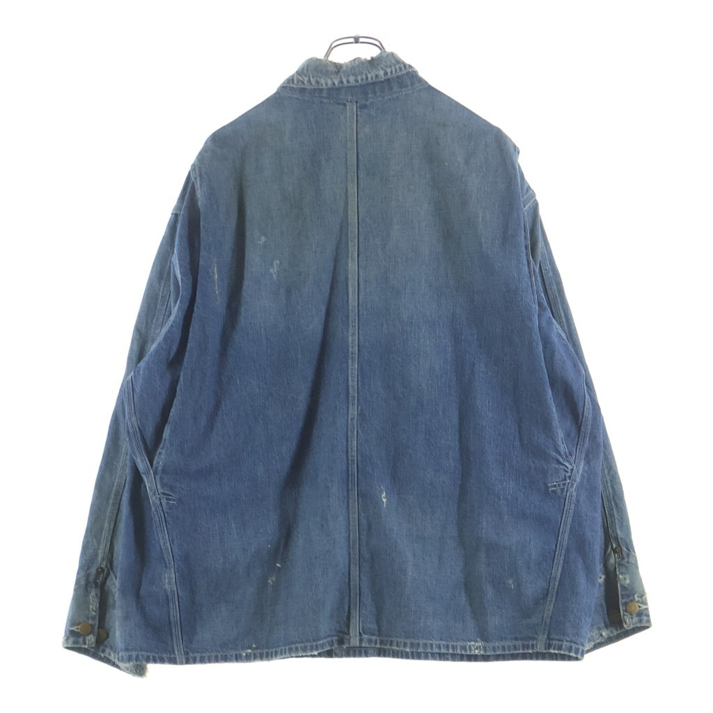 SAINT MICHAEL(セントマイケル) 24SS HEART TAG COVERALL ハートタグ ヴィンテージ加工カバーオール ジャケット インディゴ SM-YS8-0000-059