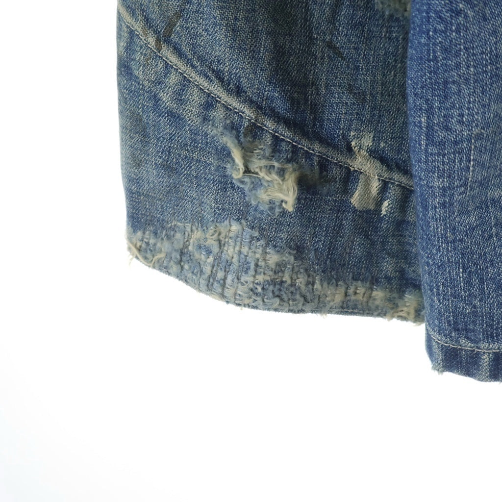 SAINT MICHAEL(セントマイケル) 24SS HEART TAG COVERALL ハートタグ ヴィンテージ加工カバーオール ジャケット インディゴ SM-YS8-0000-059