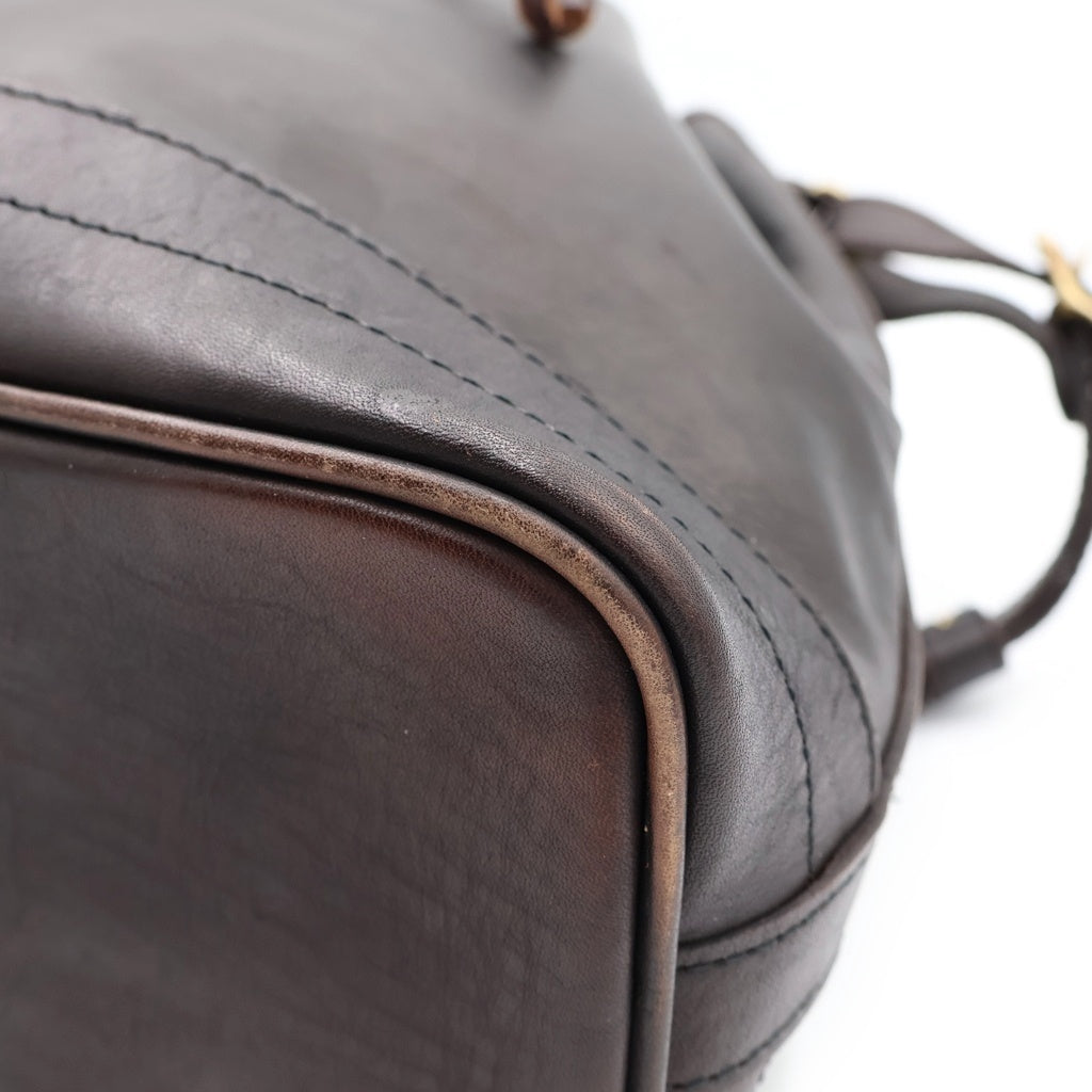 vasco(ヴァスコ) LEATHER WANDER PURSE BAG B.L.W ヴァスコ ゴールド金具 巾着 ワンショルダー レザー バッグ ブラウン VS-213L レディース