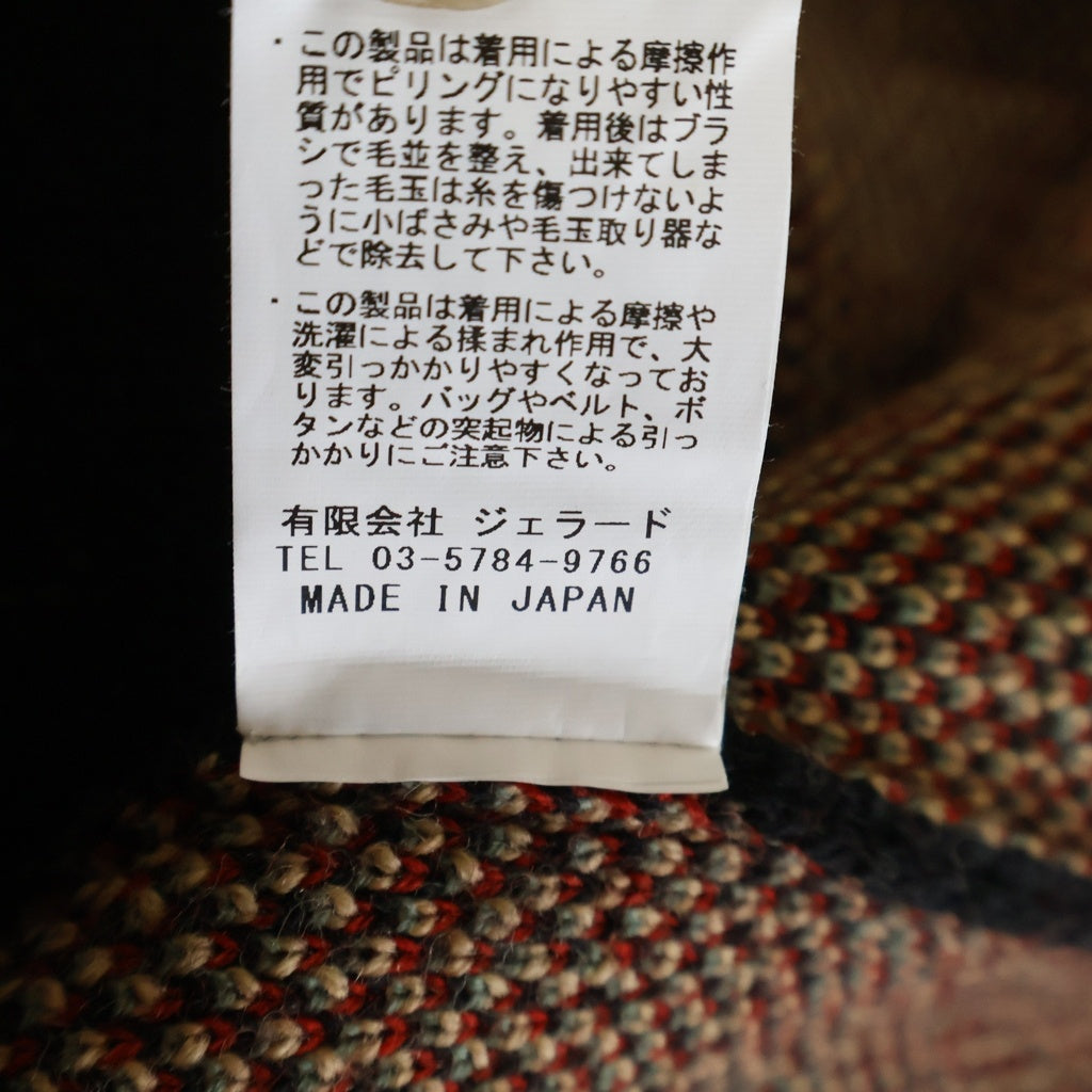 JELADO(ジェラード) 24AW COWBOY BRAND カウボーイブランド Lagna ラグナ ヘビーオンス フラワーコンチョ ネイティブ柄 ニットカーディガン セーター ブラック CB03824
