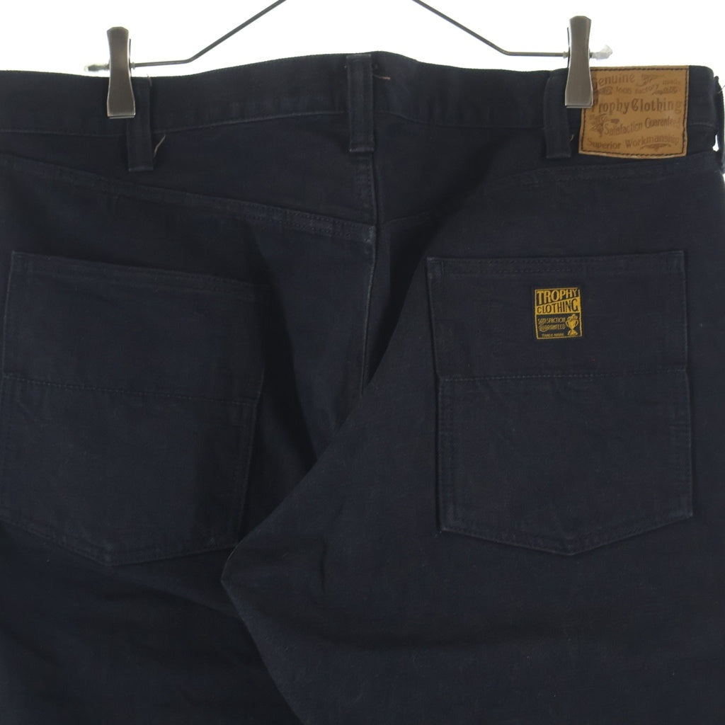 TROPHY CLOTHING(トロフィークロージング) W Knee Standard Dirt Denim ダブルニー スタンダード ダート デニム ワークパンツ ブラック