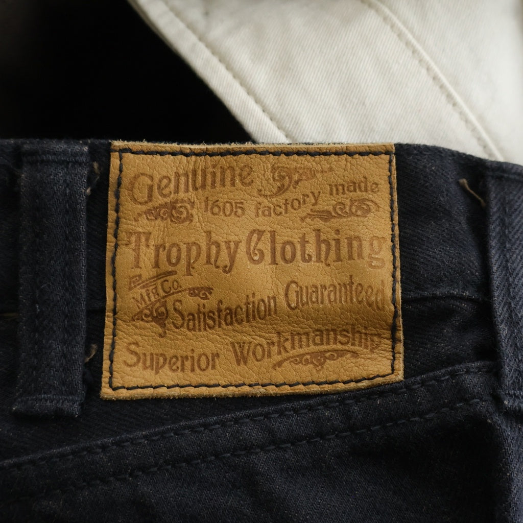 TROPHY CLOTHING(トロフィークロージング) W Knee Standard Dirt Denim ダブルニー スタンダード ダート デニム ワークパンツ ブラック