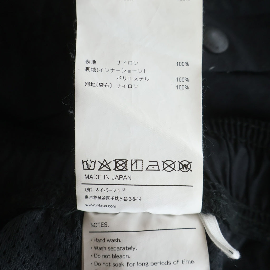 WTAPS(ダブルタップス) 23SS SDDS2002/SHORTS/NYLON.TAFFETA ナイロン タフタ ショーツ ハーフパンツ ショートパンツ ブラック 231WVDT-PTM08