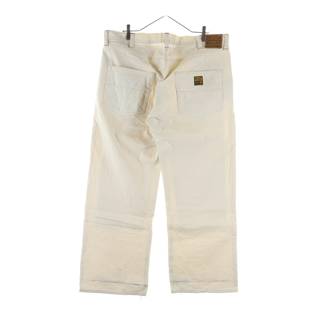 TROPHY CLOTHING(トロフィークロージング) 1806N W Knee Standard Naturally Duck Pants ダブルニー スタンダード ナチュラルダック地 ワークパンツ ホワイト