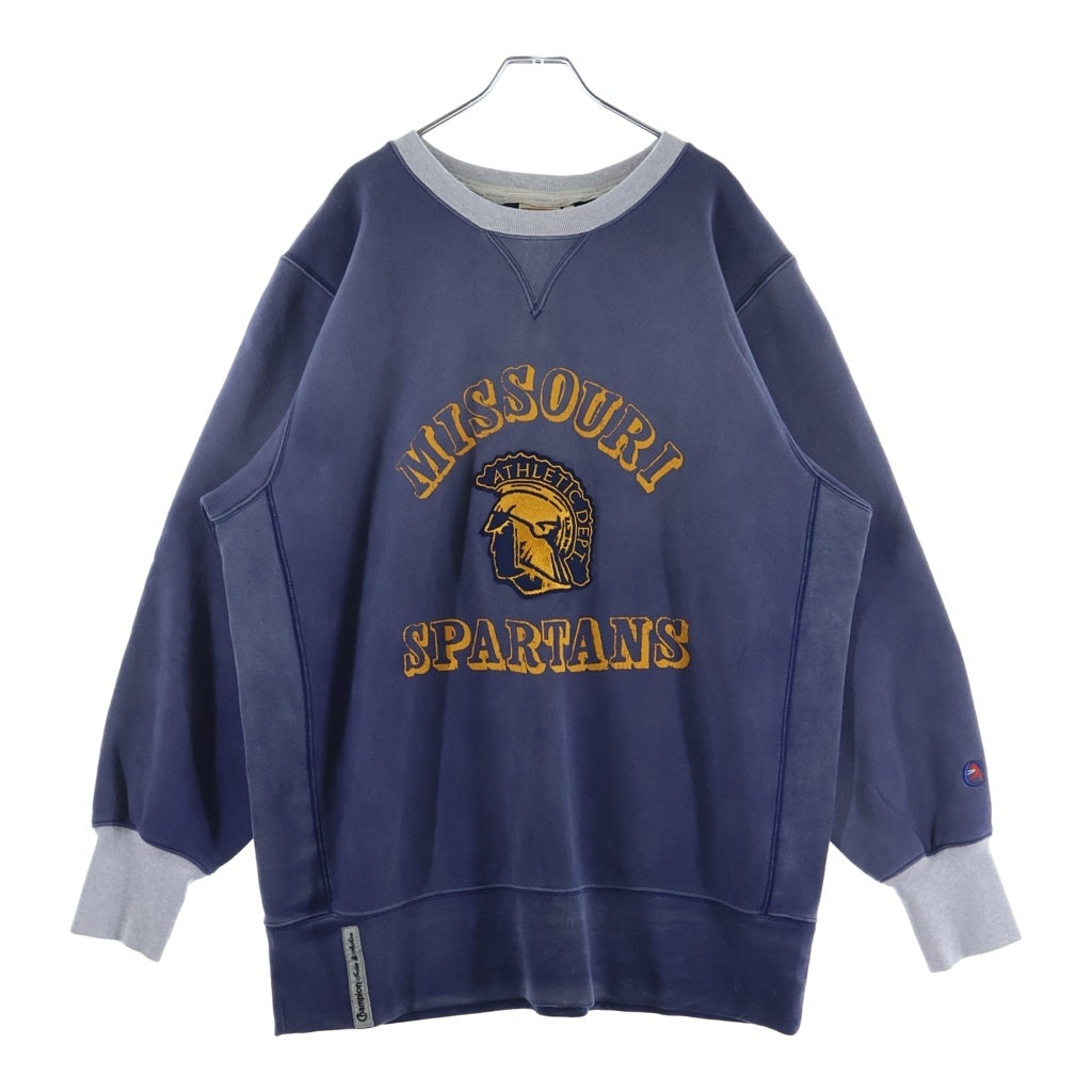 CHAMPION(チャンピオン) REVERSE WEAVE MISSOURI SPARTANS リバースウィーブ ランタグ 復刻 プリント 刺繍 スウェット トレーナー ネイビー 220635