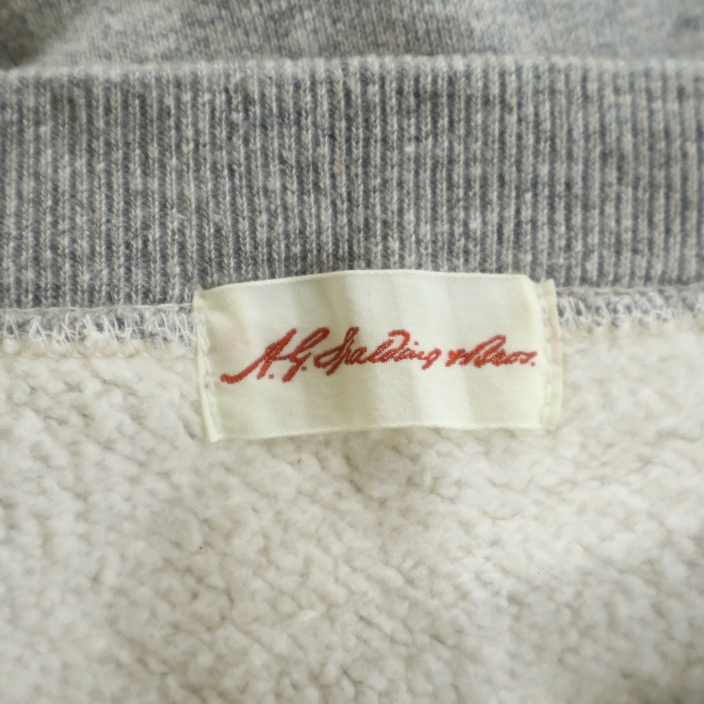 JELADO(ジェラード) ×A.G.SPALDING S/S SWEAT TEE エージースポルディング クルーネック スウェット 半袖Tシャツ カットソー グレー AG81234