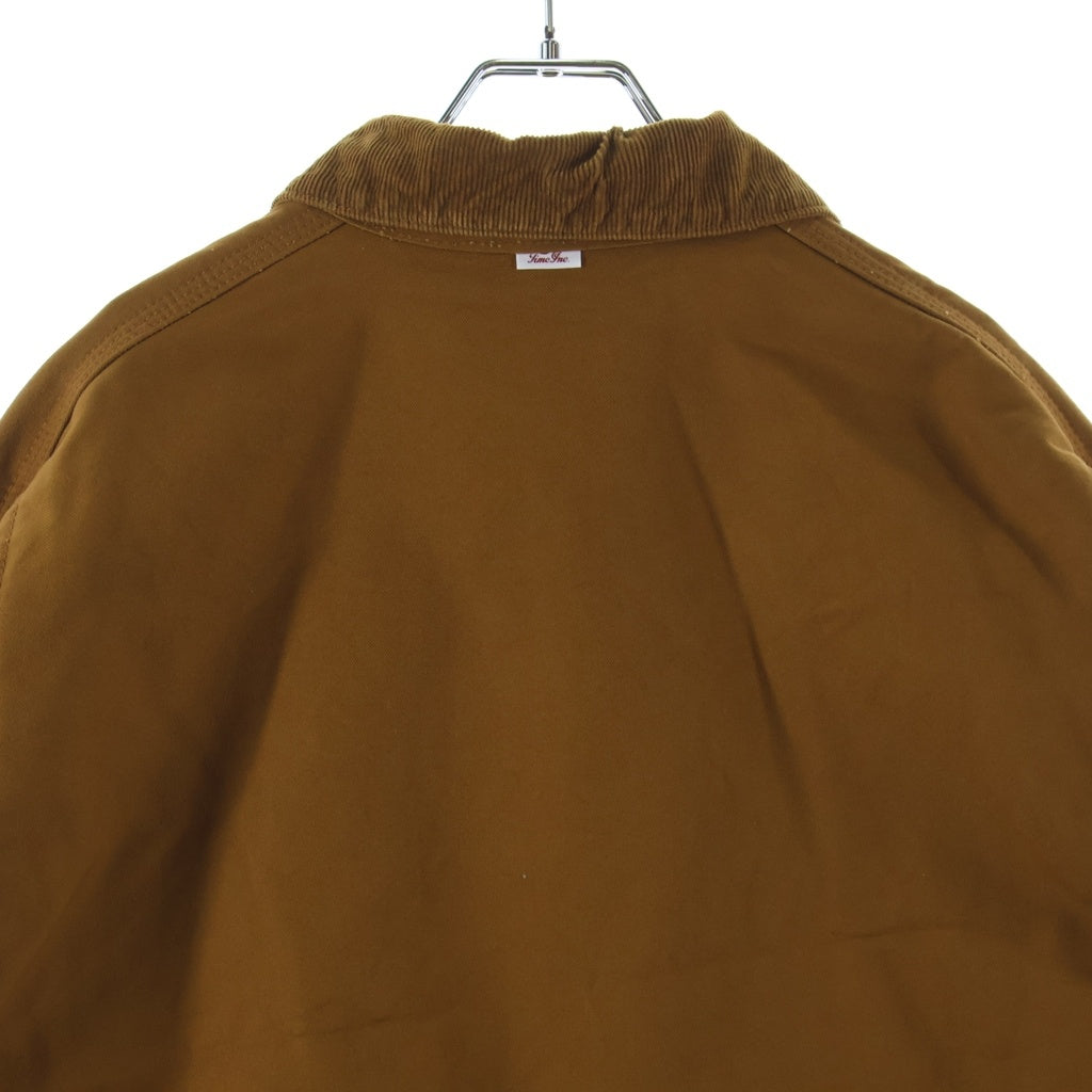 NO BRAND(ノーブランド) Timc Inc.(東京インディアンズ) INC-Duck Jacket ダック地 ロゴ刺繍 ジャケット ブラウン