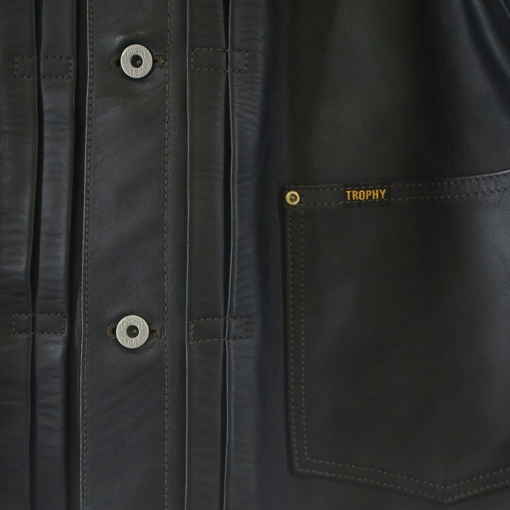 TROPHY CLOTHING(トロフィークロージング) HORSEHIDE 2605 JACKET ホースハイド レザー ジャケット ブラック TR-YL23