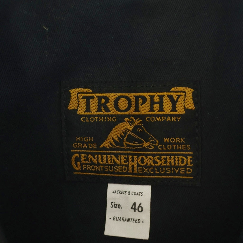 TROPHY CLOTHING(トロフィークロージング) HORSEHIDE 2605 JACKET ホースハイド レザー ジャケット ブラック TR-YL23