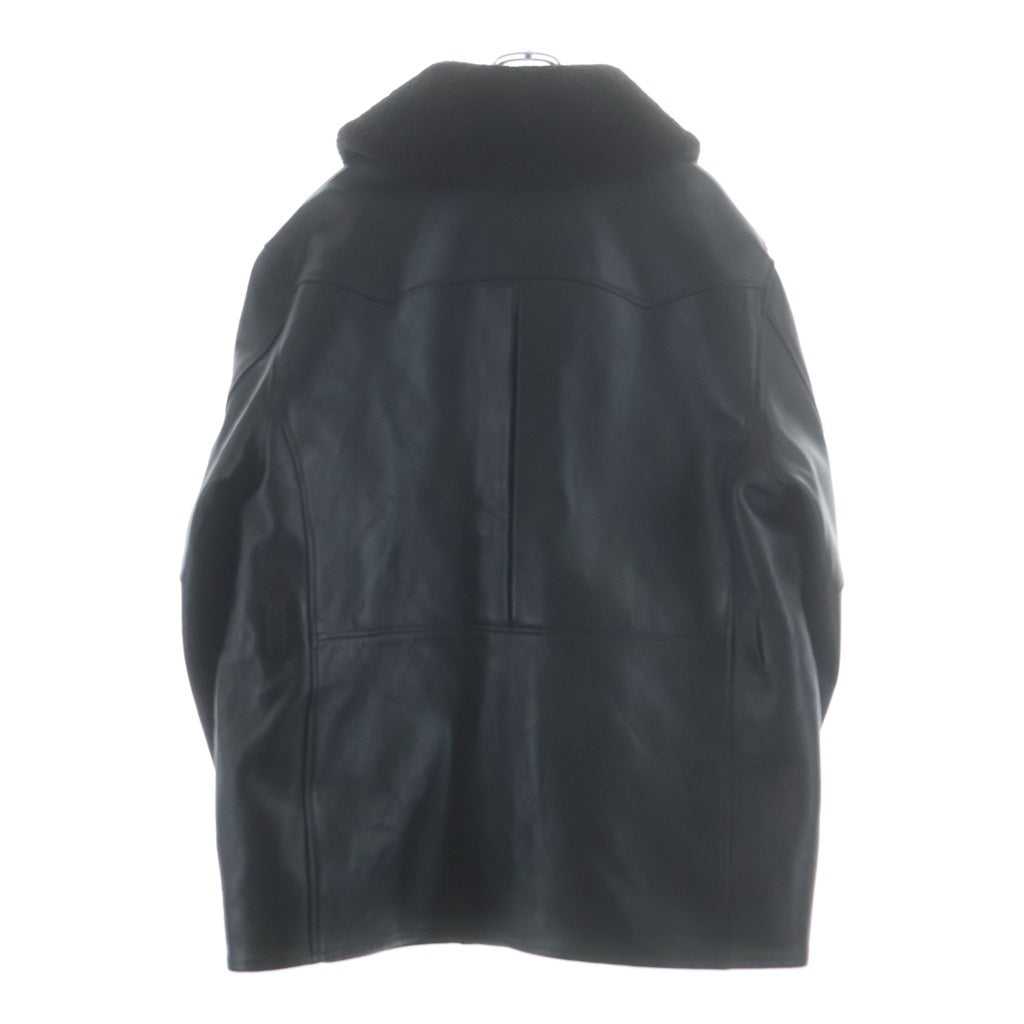 TROPHY CLOTHING(トロフィークロージング) HORSEHIDE ROAD MASTER COAT ロードマスター ムートンショールカラー ホースハイド レザー カーコート ジャケット ブラック TR-YL09