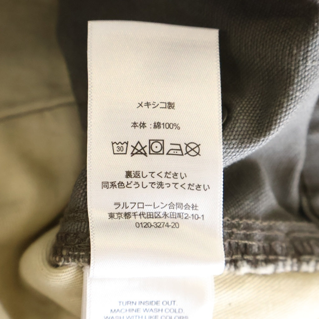 RRL(ダブルアールエル) ダック地 ダブルニーパンツ ワークパンツ グレー