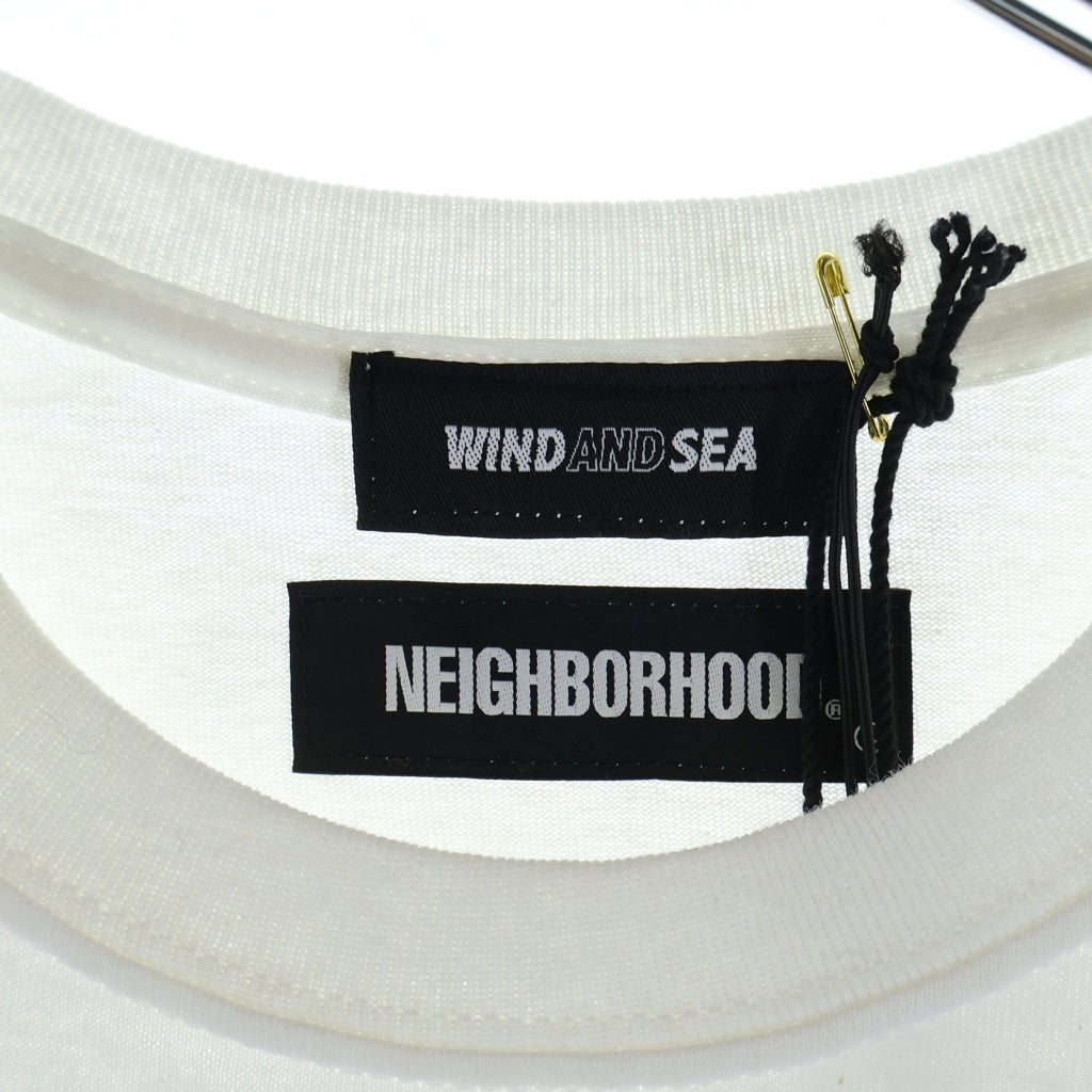 WIND AND SEA(ウィンダンシー) 21SS ×NEIGHBORHOOD NHWDS-3/C-TEE.SS ネイバーフッド ロゴプリント 半袖Tシャツ カットソー ホワイト 211ELWSN-STM03S