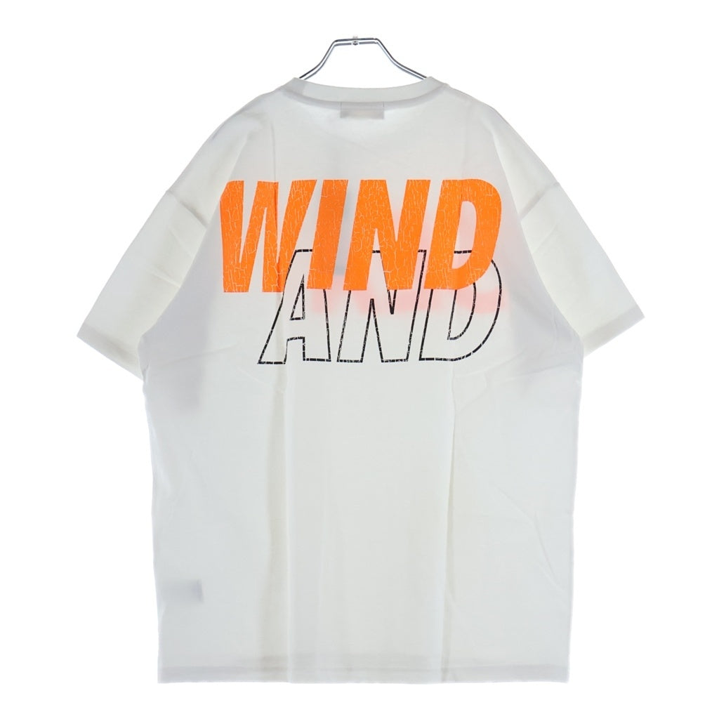 WIND AND SEA(ウィンダンシー) CRACK P DYE S/S TEE クラックロゴプリント クルーネック 半袖Tシャツ カットソー ホワイト WDS-O-SEA-23-Q4-CS-02