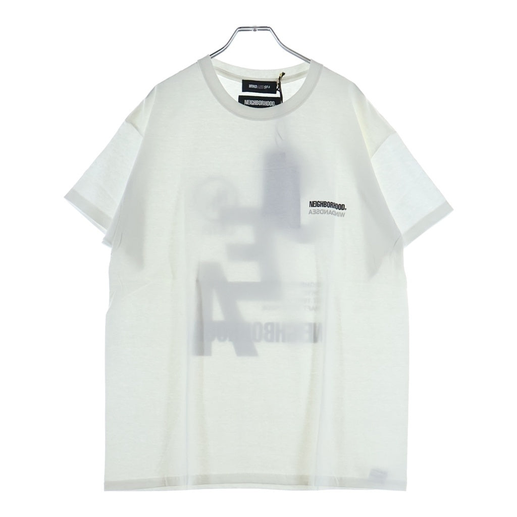 WIND AND SEA(ウィンダンシー) 21SS ×NEIGHBORHOOD NHWDS-2/C-TEE.SS ネイバーフッド ロゴプリント 半袖Tシャツ カットソー ホワイト 211ELWSN-STM02S