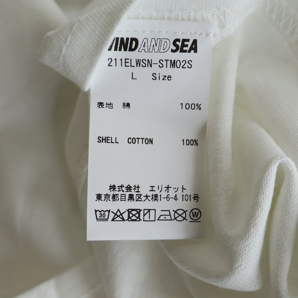 WIND AND SEA(ウィンダンシー) 21SS ×NEIGHBORHOOD NHWDS-2/C-TEE.SS ネイバーフッド ロゴプリント 半袖Tシャツ カットソー ホワイト 211ELWSN-STM02S