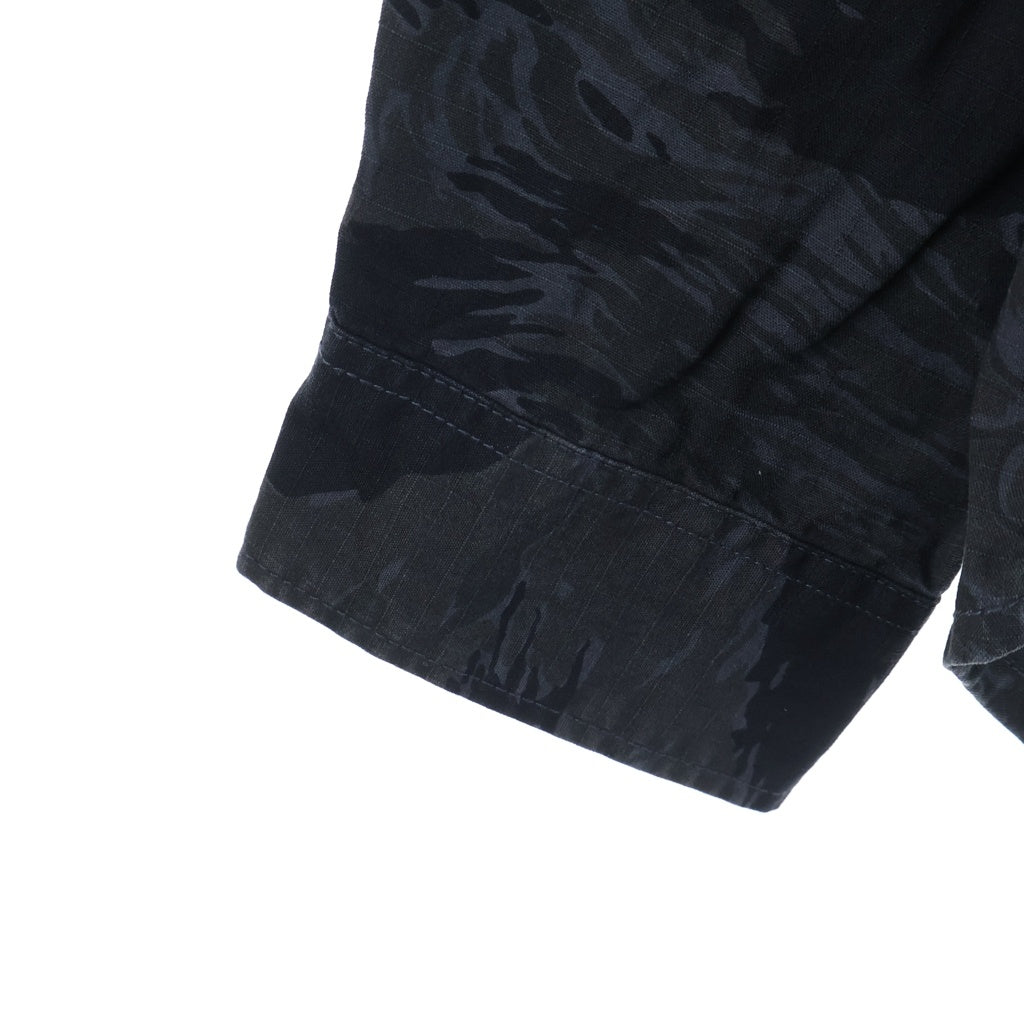 WIND AND SEA(ウィンダンシー) 23SS ×NEIGHBORHOOD TIGER CAMO LS SHIRT ネイバーフッド タイガーカモ 長袖シャツ ブラック WDS-C-NBHD-23-Q3-04