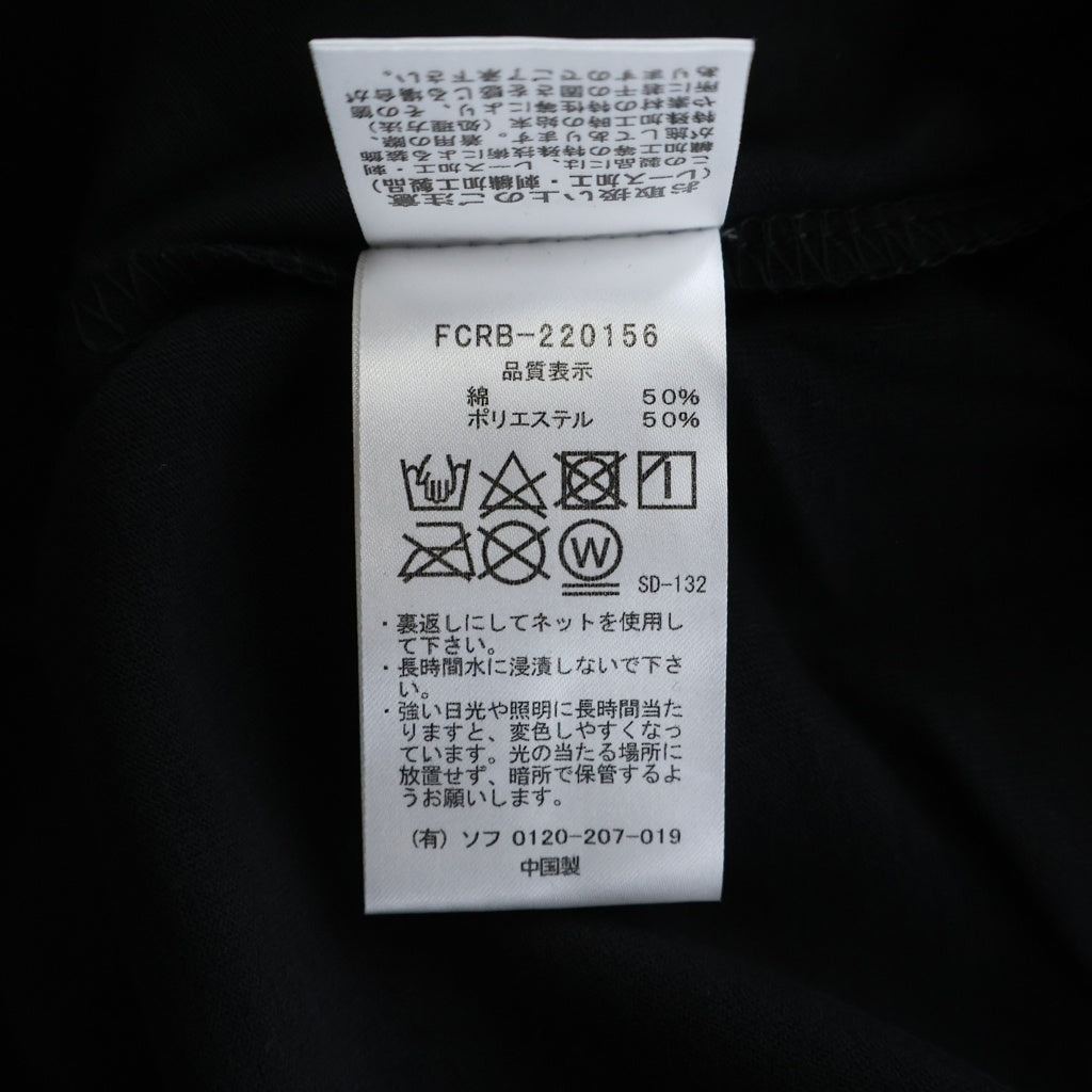 F.C.R.B./F.C.Real Bristol/FCRB(エフシーアールビー/エフシーレアルブリストル) ×WIND AND SEA BRISTOL SEA TEAM TEE クルーネック 半袖Tシャツ カットソー ブラック FCRB-220156