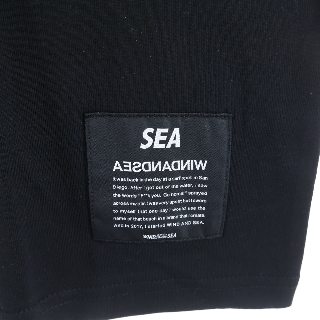 F.C.R.B.(エフシーアールビー) 22SS ×WIND AND SEA BRISTOL SEA BIG LOGO TEE ロゴプリント 半袖Tシャツ カットソー ブラック FCRB-220155