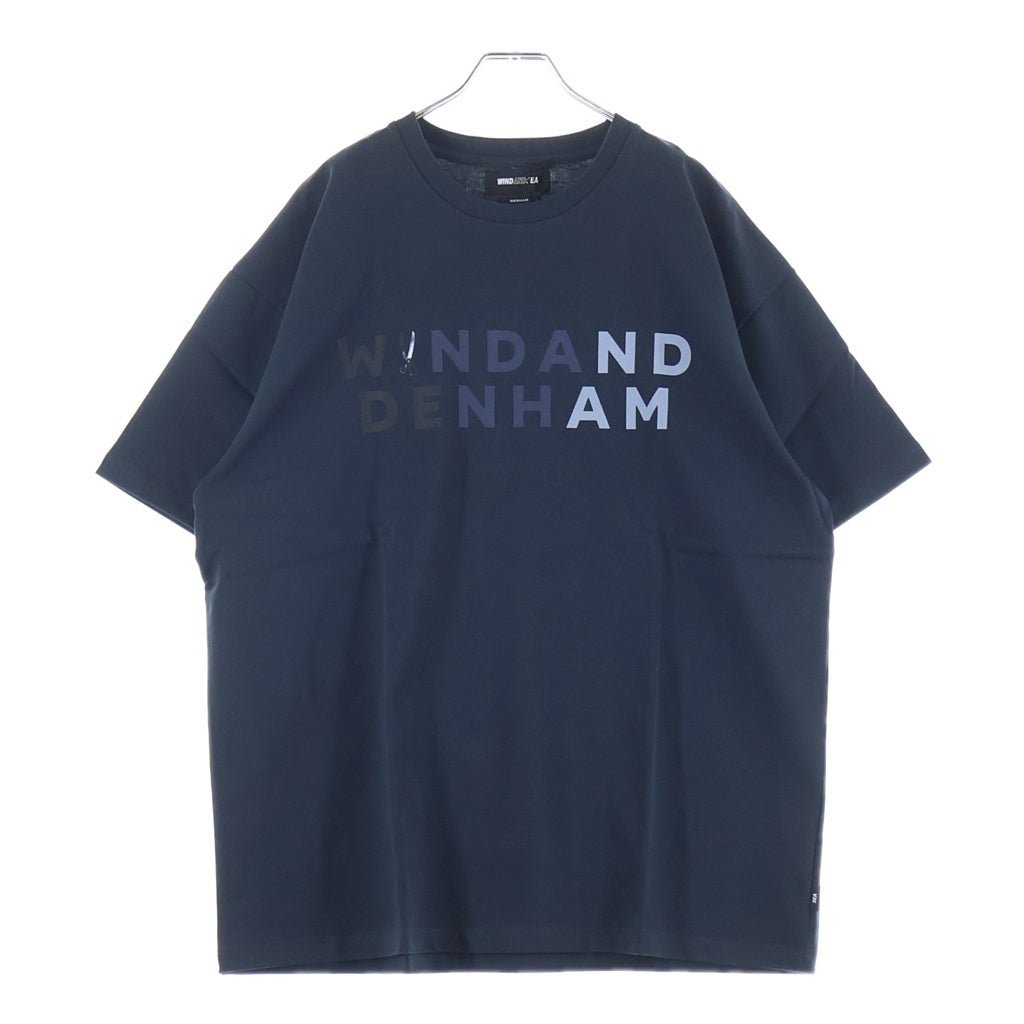 WIND AND SEA(ウィンダンシー) 23AW ×DENHAM S/S TEE デンハム プリント 半袖Tシャツ カットソー ネイビー WDS-C-DHM-23-Q4-06