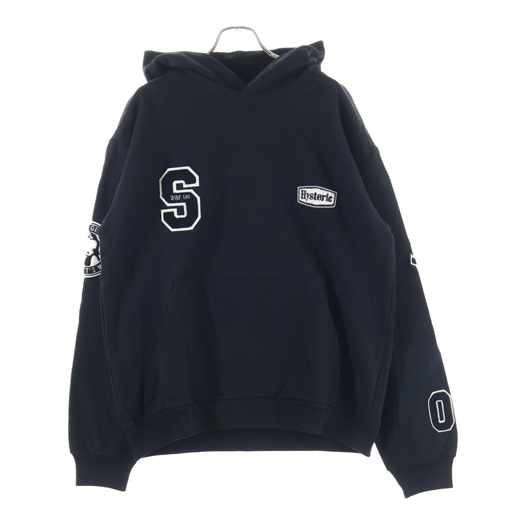 WIND AND SEA(ウィンダンシー) 23AW ×HYSTERIC GLAMOUR ヒステリックグラマー スウェット プルオーバーパーカー ブラック WDS-C-HYS-23-AP-Q1-15