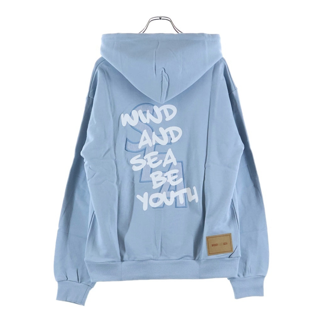 WIND AND SEA(ウィンダンシー) ×DENIM PROJECT デニムプロジェクト スウェット プルオーバーパーカー ライトブルー WDS-DENIM-01